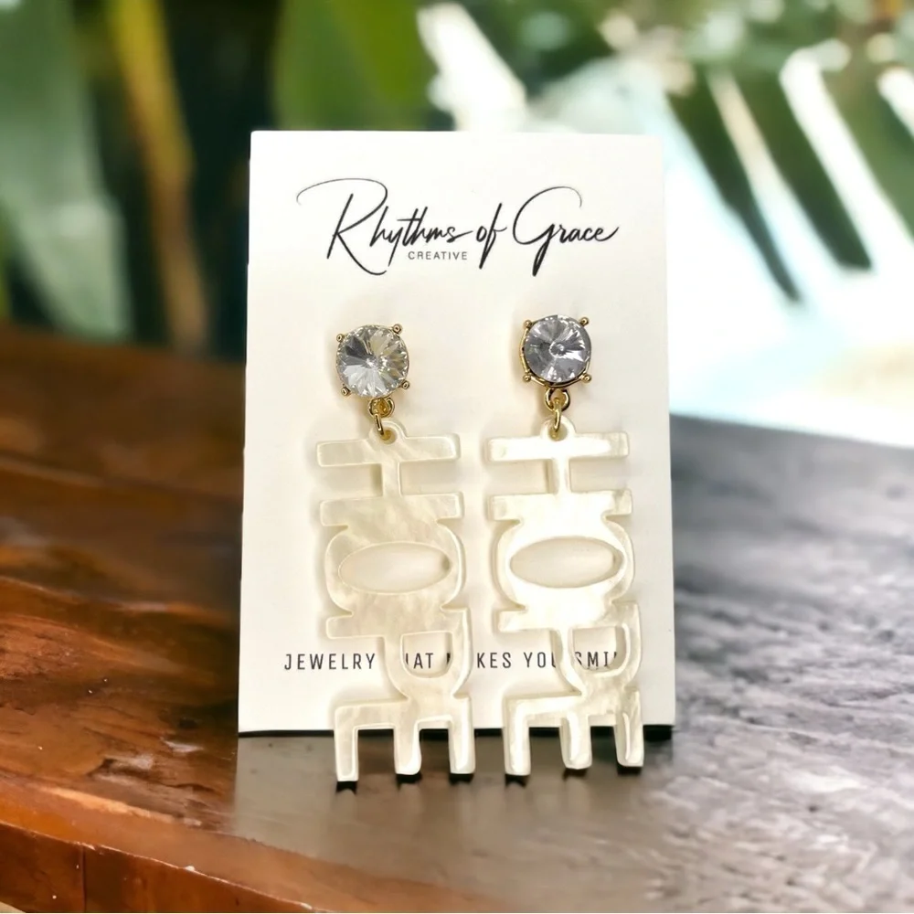 Wear Your Hope: Inspirational Dangle Earrings | Perfect Motivational Gift! NWT